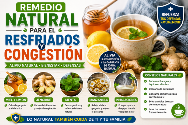 Remedio Natural para Resfriados y Congestión